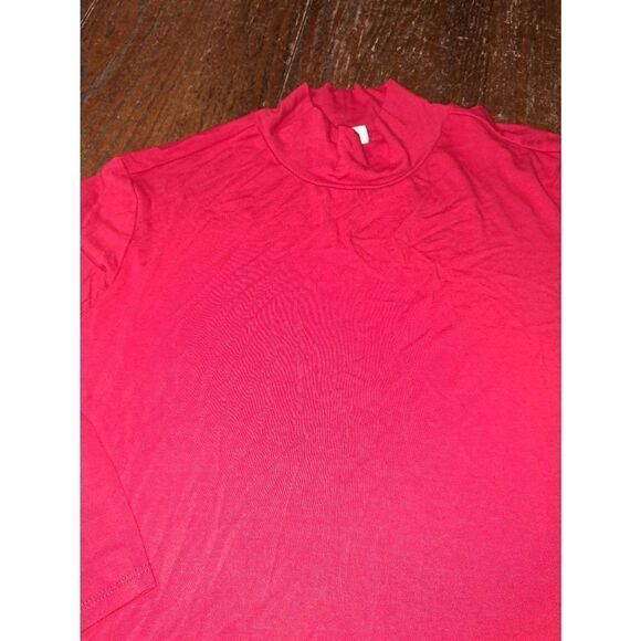 1X Wonderly Red Mock Turtleneck Long Sleeve Pullover Shirt Top - Picture 2 of 3